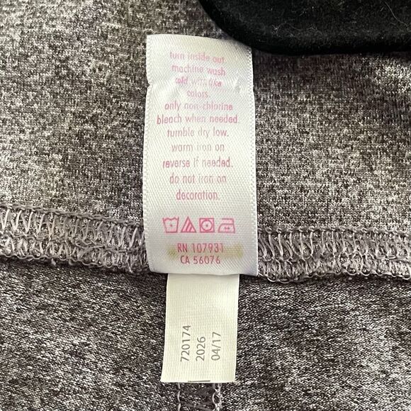 Justice Active Big Girl’s Grey Gray Logo Ankle Leggings Size 18 - Picture 5 of 6